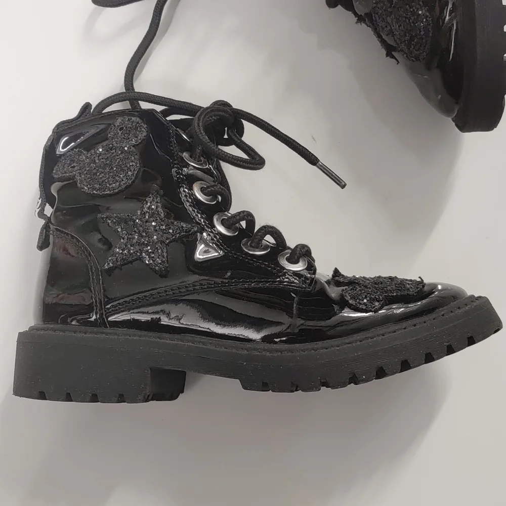 ZARA | Disney Mickey boots with sparkle design combat boots size 12
